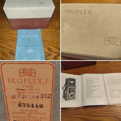 Vintage Zeiss Ikon Ikoflex 1a 854/16 TLR Camera *BOX & MANUAL ONLY*( NO CAMERA) - Image 1 of 4