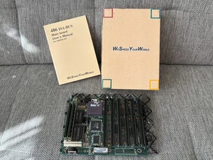 Mainboard 486 Socket 3 486SX-33 RAM AT optisch wie neu Sockel Motherboard Retro - Afbeelding 1 van 6