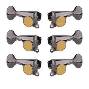 Gotoh Mini 510 3+3 Gitarren-Tuner mit Metallknöpfen, Cosmo schwarz - Bild 1 von 1