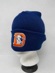 Vintage Denver Broncos dunkelblau bestickt Bündchen Strick Beanie-RN53793 - Bild 1 von 8