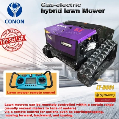 Gasoline Electric Mower Remote Control Grass lawn Weeding Mow Caterpillar track - image 1 of 4