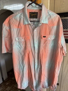 Howler Bros Men's Short Sleeve Pearl Snap Button Up Size XL Rodeo Cowboy - Picture 1 of 6