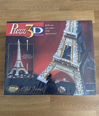 Puzz 3D Eiffel Tower 300‑Piece 2‑ft Tall 3D Puzzle Factory Sealed, Intermediate - Image 1 of 3