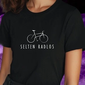 T-Shirt Frauen Selten Radlos - Fahrrad Motiv Baumwolle Größe S bis 3XL - Picture 1 of 1