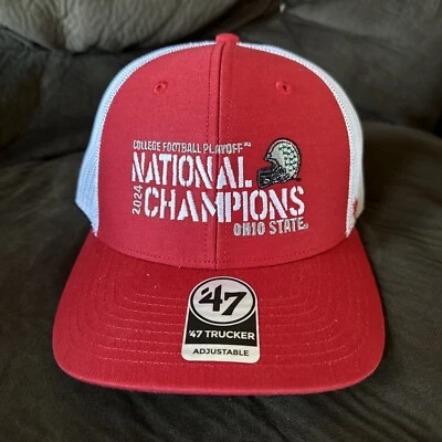 Boné chapéu Snapback 47 Ohio State Buckeyes 2024 Champions Playoff National Trucker - Imagem 1 de 4