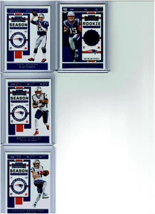 2019 Contenders Football New England Patriots Team Set (3) Base Cards ++Plus++ - Picture 1 of 1
