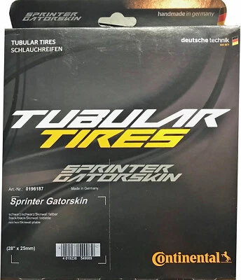 NEW CONTINENTAL SPRINTER GATORSKIN Tubular Tire: 700x25mm (700c/28") BLACK - Image 1 of 4