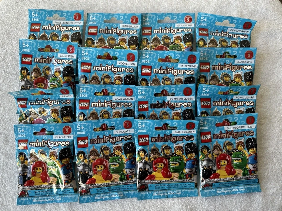 LEGO 8805 SERIES 5 MINIFIGURES - COMPLETE SET OF 16 SEALED PACKETS (2011) - Image 1 of 1