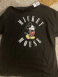 NEW Disney Brand Mickey Mouse T-Shirt-2XL BLACK SHORT SLEEVE - Picture 1 of 2