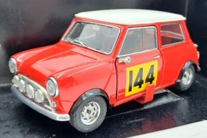 Solido 1/18 Scale Diecast 8023 - Mini Cooper S 1964 Rally #144 - Red - Picture 1 of 5