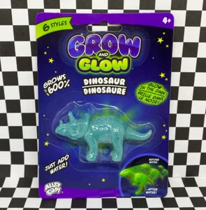Alley Oop! 2015 Grow And Glow Blue Triceratops Glow In The Dark Dinosaur - Picture 1 of 4