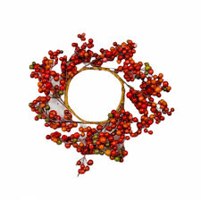 Autumn Harvest Faux Orange Berry 3.5" Candle Ring 