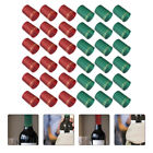 100 Pcs Red Plastic Wine Cap Shrink Caps Heat Shrinker