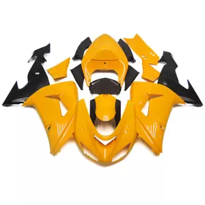 Yellow Black Bodywork for Kawasaki Ninja ZX10R 2006 2007 07 Injection Fairings - Picture 1 of 9