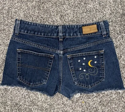 Vintage Tommy Hilfiger Women’s Low Rise Dark Wash Denim Jean Shorts Size 2 Y2K - Image 1 of 4
