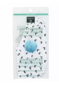 Earth Therapeutics Moisturizing Foot Sock - White with Footprints - 1 Pair - Picture 1 of 12