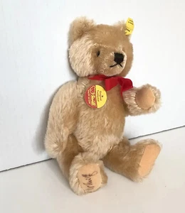 Vintage Steiff 9” Blonde Teddy Bear Ear Button Label 0201/26 with Tags Plush - Picture 1 of 7