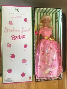 VINTAGE 1998 AVON EXKLUSIVE SONDEREDITION ERDBEERE SORBET BARBIE - NEU IM KARTON - Bild 1 von 12