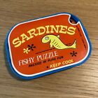 Puzzle poisson sardines - Fabriqué à Hong Kong - Vintage années 1980 - Très bon état