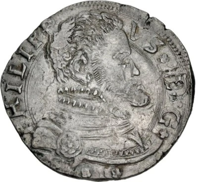 ITALY, Sicilia (Kingdom). Filippo II di Spagna. 1554-1598. AR 4 Tarì Dated 1557 - Image 1 of 2