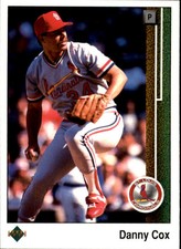1989 Upper Deck St. Louis Cardinals Baseball Card #535 Danny Cox BLANK BACKED