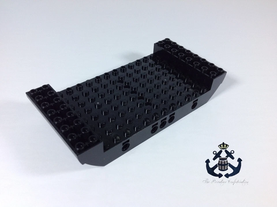 LEGO Pirata Barco Negro Casco Medio 8 x 16 x 2 1/3 95227 PARA PERLA NEGRA 4184 Set Foto 1 de 1