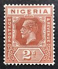 Nigeria 1921-32 Kgv 2D Chestnut (Die Ii) Mm Sg 19 Cv £4.50
