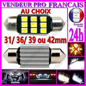 Lampadina Navetta A LED SMD C5W Anti Errore XENON 31 36 39 42MM Per Auto - Foto 1 di 26
