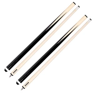 OKKO Pool Billiard Cue Sticks 57”, Glue-On Tip 13 mm, No Wrap, Pack of 2 - Picture 1 of 8