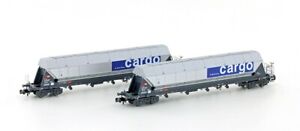 sgw NEU OVP Green Cargo Lemke Hobbytrain N H23718-2 Containertragwagen DB AG