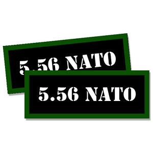 5.56 NATO Ammo Can 2x  Labels  Ammunition Case stickers decals 2 pack 3"x1.15" 