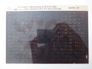 Mercedes-Benz Sprinter Microfich Werkstatthandbuch Getriebe G16-5 G28-5 G28-5/NA - Bild 1 von 1
