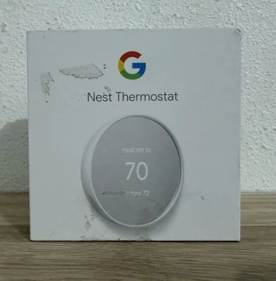Google Nest Thermostat Model G4CVZ Snow White WIFI Smart Programmable  - Image 1 of 2
