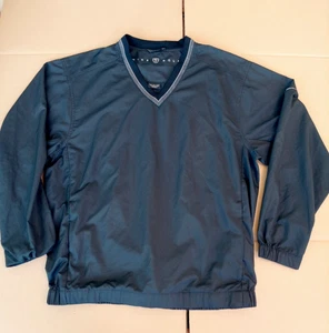 Vintage Nike Golf Pullover Windbreaker Jacke Herren Small S V Ausschnitt Schwarz - Bild 1 von 9