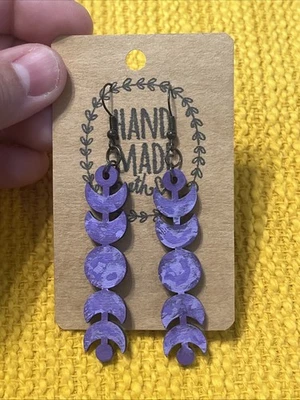 Moon Phase Earrings NEW Purple - Image 1 of 4