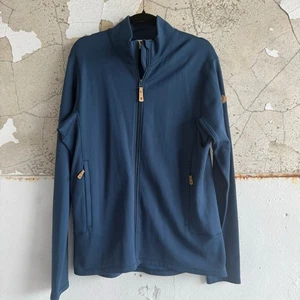 Chaqueta Fjallraven Keb Fleece Para Hombres L Azul Cremallera Completa Capa Media Hking Scandi Exterior - Imagen 1 de 7