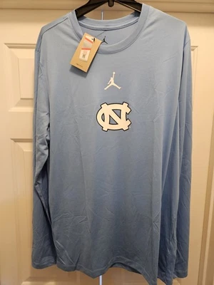 North Carolina TarHeels UNC Long Sleeve Nike  Basketball Shirt Dri-FIT Sz XL NEW - Image 1 of 4