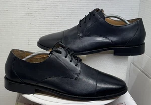 Florsheim Montinaro Mens Black Leather Cap Toe Dress Shoes memory Foam 8.5D 42 - Picture 1 of 11
