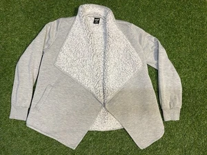 Avia gemütliche Sherpa Strickjacke vorne offen Jacke grau Medium (8-10) - Bild 1 von 10