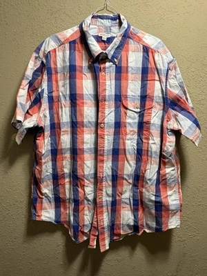 MERONA Men's Multicolor Plaid Button Down Short Sleeve Shirt XXL - Image 1 of 4