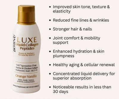 Peptídeos líquidos de colágeno Luxe - Imagem 1 de 4