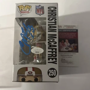 Christian McCaffrey signiert NFL Funko Pop Autogramm #250 JSA COA San Francisco 49ers - Bild 1 von 3
