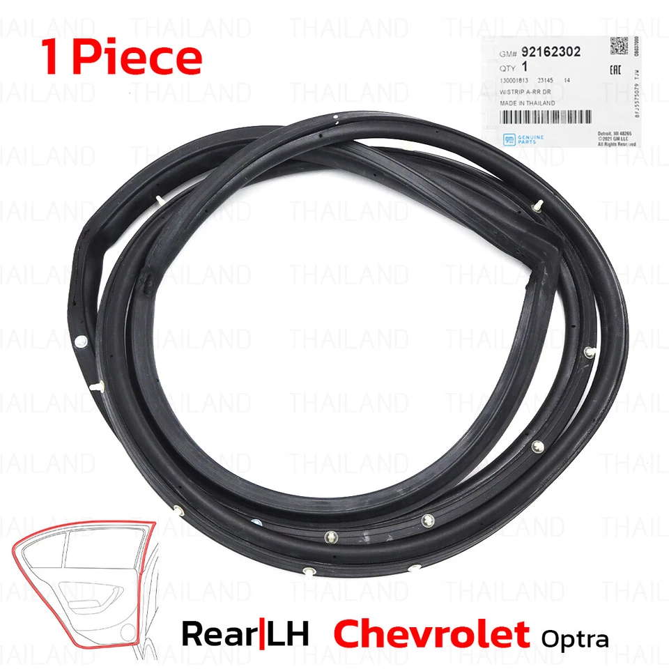 For Chevrolet Optra Sedan 2008 - '13 Rear Left Door Rubber Seal Weatherstrip Foto 1 de 4