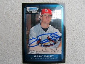 Cardinals Gary Daley Signed Autographed 2006 Bowman Chrome 1st Card Mint