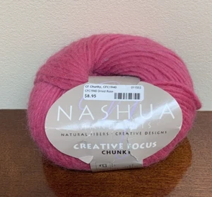 Nashua Creative Focus Chunk Wool Alpaca Yarn Carolina Pink Dried Rose CFC 1940 - Picture 1 of 3