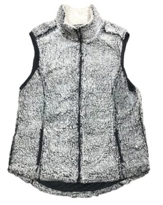 KEREN HART Sherpa Kunstfell braun weiß flauschig Full Zip Weste Gr. XL - Bild 1 von 8