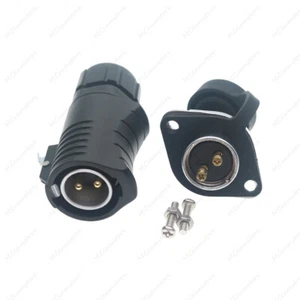 XHP20 2 Pin Screw Crimp Waterproof Power Connector,for RV Solar Port Plug Socket - Picture 1 of 6