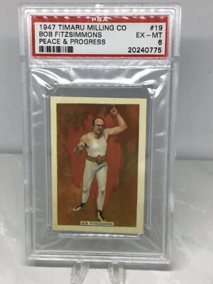 1947 Timaru Milling #19 Bob Fitzsimmons PSA 6 (10 graded, 3 higher) - Image 1 of 2