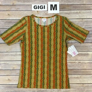 AMERICANA Gigi MEDIUM LuLaRoe Fitted T-Shirt; STARS & STRIPES, USA, 4th of July - Picture 1 of 4