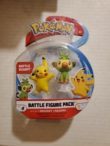 Jazwares Pokemon Battle Ready Grookey and Pikachu Battle Figure Pack 97625 New - Bild 1 von 10
